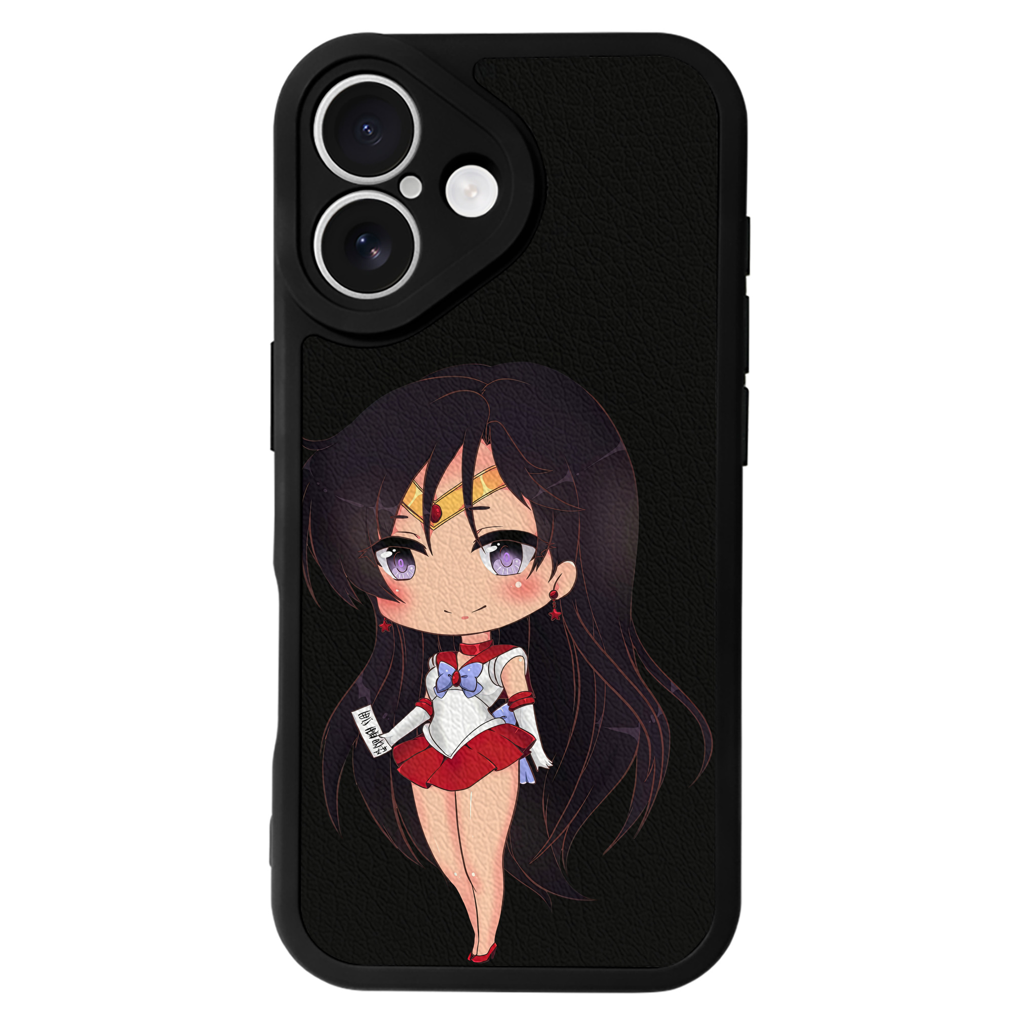 （画像用） 美少女戦士セーラームーン 火野レイ ひの レイ Sailor Moon Hino Rei （セーラーマーズ,Sailor Mars） 【iPhone 16シリーズ対応】シリコンスマホケース（レザー調） 材質：シリコン